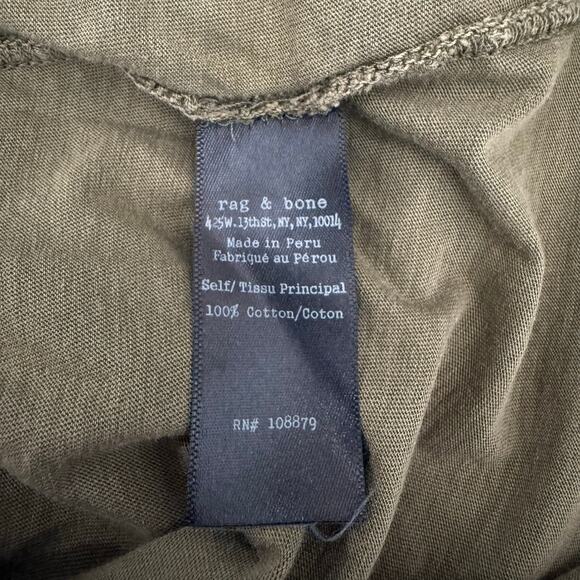 rag & bone Jeans Crew Neck Tee Basic T-Shirt Women's XS Olive Green - Picture 6 of 7